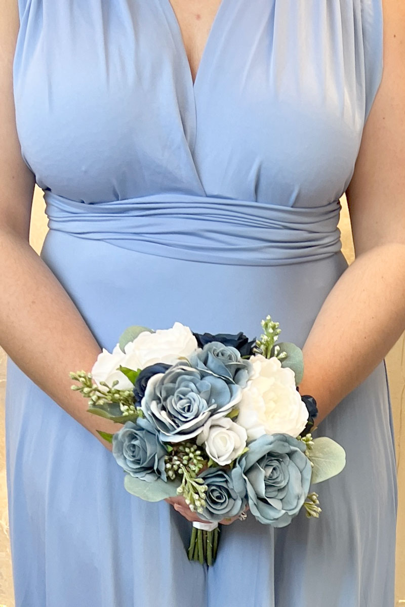 Blue wedding bouquets